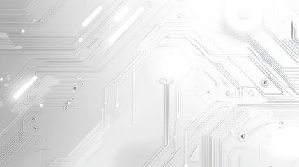 Obraz premium Futuristic technology motherboard circuit design in clean white aesthetic