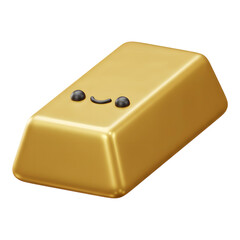 Classic Gold Bar Sitting at an Angle