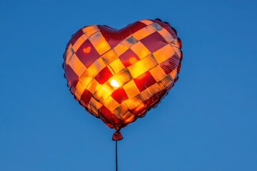Heart balloon soars in the sky a symbol of love and happiness on a bright day