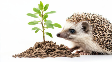 Hedgehog observing family caring for gigapixel standard home visual content indoor close-up nature and family dynamics