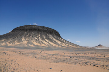 The beautiful colors of the Black Desert volcanic area, Egitto