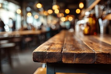 Rustic Wooden Restaurant Table
