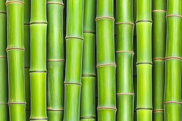 Obraz premium Vibrant Green Bamboo Stalks Background Texture