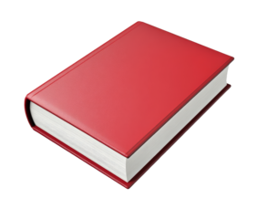 A Single, Unmarked, and Vibrant Red Book Laying on a Dark Surface