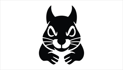Stylized squirrel vector illustration cartoon animal logo design