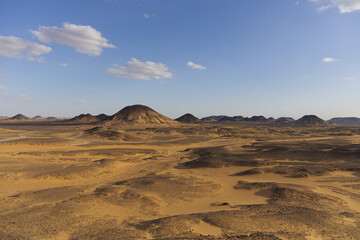 The beautiful colors of the Black Desert volcanic area, Egitto