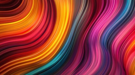 Abstract colorful wavy lines background.