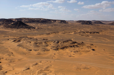 The beautiful colors of the Black Desert volcanic area, Egitto