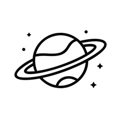 Saturn Planet Vector Illustration