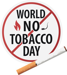 World No Tobacco Day logo white background