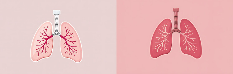 Banner With Lungs And Heart Illustration For World Asthma Day Awareness