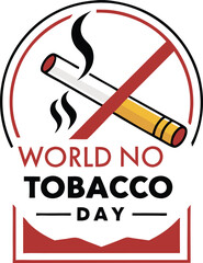 World No Tobacco Day logo white background