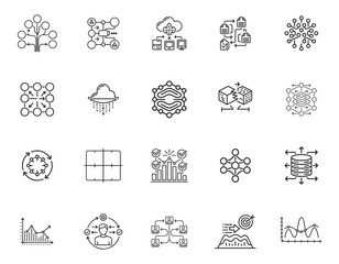 20 Machine Learning Icons set
