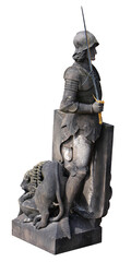 Statue of the guard of the Charles Bridge in Prague