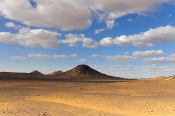 The beautiful colors of the Black Desert volcanic area, Egitto