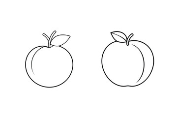 Apple Outline Vector Illustration For Coloring And Design Projects Fruit Theme