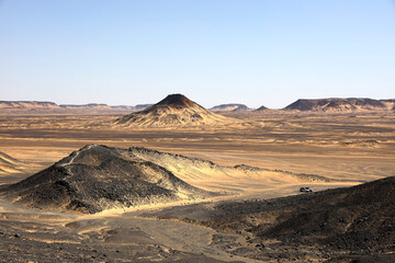 The beautiful colors of the Black Desert volcanic area, Egitto