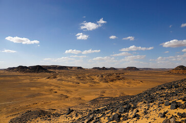 The beautiful colors of the Black Desert volcanic area, Egitto