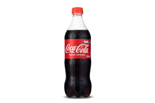 SAO PAULO, BRAZIL - APRIL 17, 2025, COCA-COLA ORIGINAL BOTTLE 600ml, COLD DRINK
