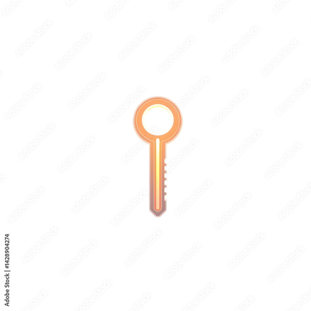 Fototapete futuristic access solution, a glowing cyber key. unlock the future, a symbol of innovation and secur