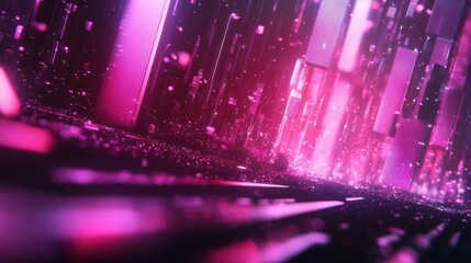 Abstract Neon Cityscape