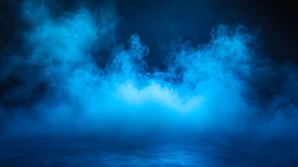 Abstract blue smoke background