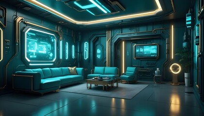 Obraz premium interior modern design room 3d