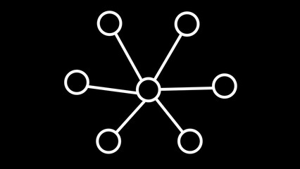 Networking, business or Sales growth concept dollar growth. digital networking concept icon