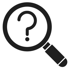 Question Mark Magnifying Glass Vector Illustration