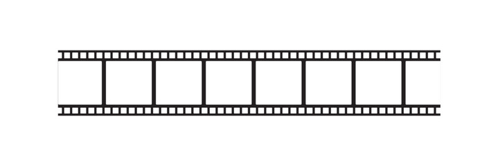 Fototapeta premium Film strip isolated vector icon. Film strip line icon simple design, film strip icon used for videography elements, cinema reel. Filmstrip with frames, photo and videos for camera.
