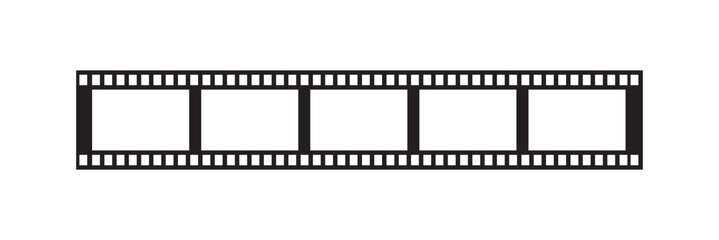 Film strip isolated vector icon. Retro picture with film strip icon. Film strip roll. Video tape photo film strip frame vector on white background. eps10