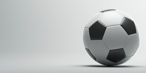 Fototapeta premium Soccer ball with white background.
