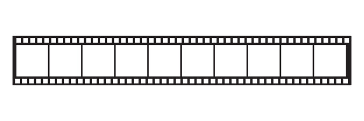 Film strip. movie film long strip icon. vector illustrator. eps10.