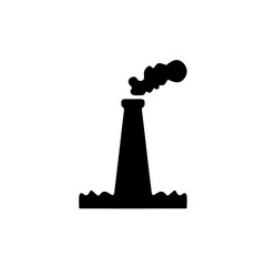 Brick Burning Chimney Icon for Industrial Factory