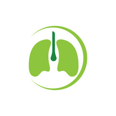 Lungs care logo vector
