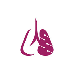 Lungs care logo vector