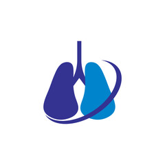 Lungs care logo vector