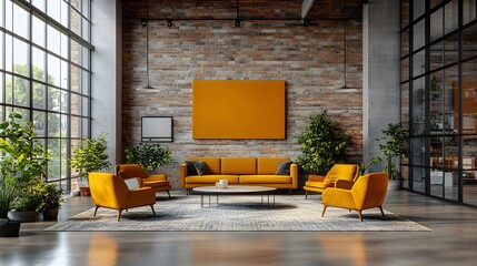 minimalist office with smart working technology,