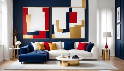 interior modern design room 3d