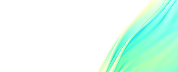 Abstract Green Flowing Liquid Design