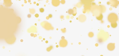 Soft gold bokeh lights on white. Perfect for backgrounds, websites, and presentations.