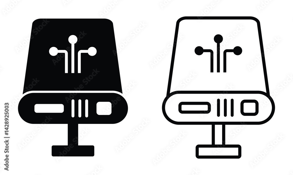 Poster web gateway icons. simple trendy flat or outline vector web gateway symbol icons isolated on white b