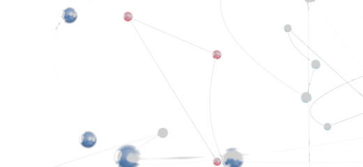 Modern network graphic with nodes and lines.  Perfect for tech, business, and communication.