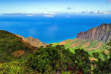 Fototapeta premium Polynesia. Helicopter flight