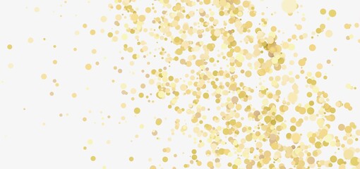 Sparkling gold confetti on white. Perfect for celebrations!