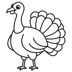 Fototapeta premium Elegant Turkey Outline Vector Design