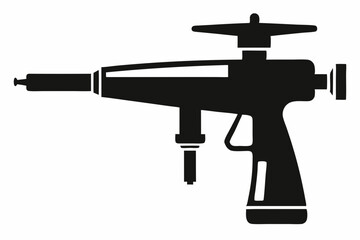 Airbrush Tool Silhouette Vector Illustration