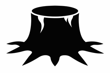 Blending Stump Silhouette Vector Illustration
