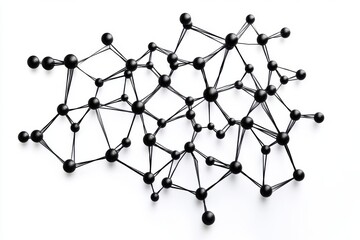 Abstract Black Network Connection Dots Lines Structure Design Background Web Art Grid Mesh White    