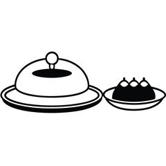 vector illustration of a plate